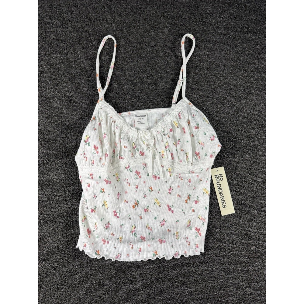 Floral Lace Cami Top Tank Size M 8-10 Coquette Cottagecore NWT No Boundaries‎